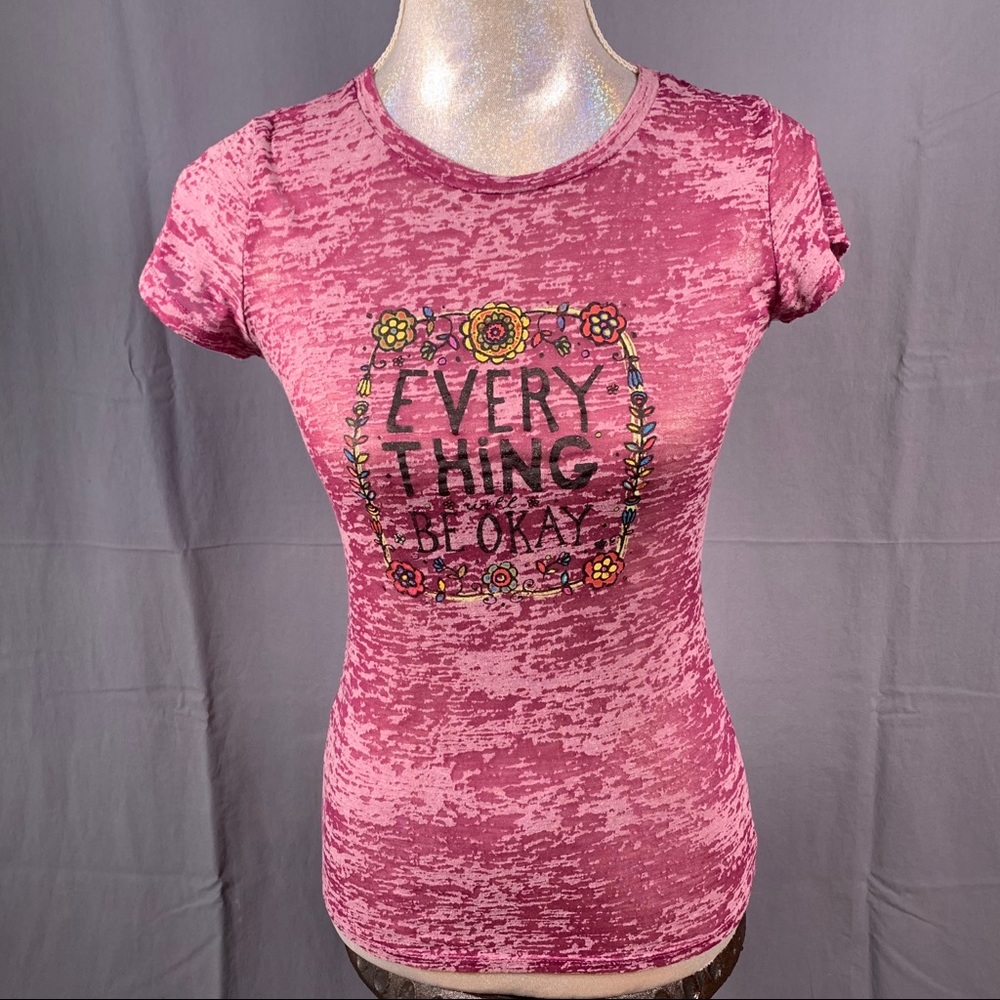NEW Natural Life Purple Boho Burnout Tee (S) - Picture 3 of 13